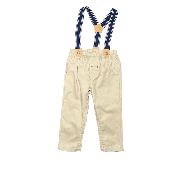 5/$25 NWT Little Lad Boys Outfit Bundle Pants Suspenders Button Up Shirt 12mo - Picture 3 of 7
